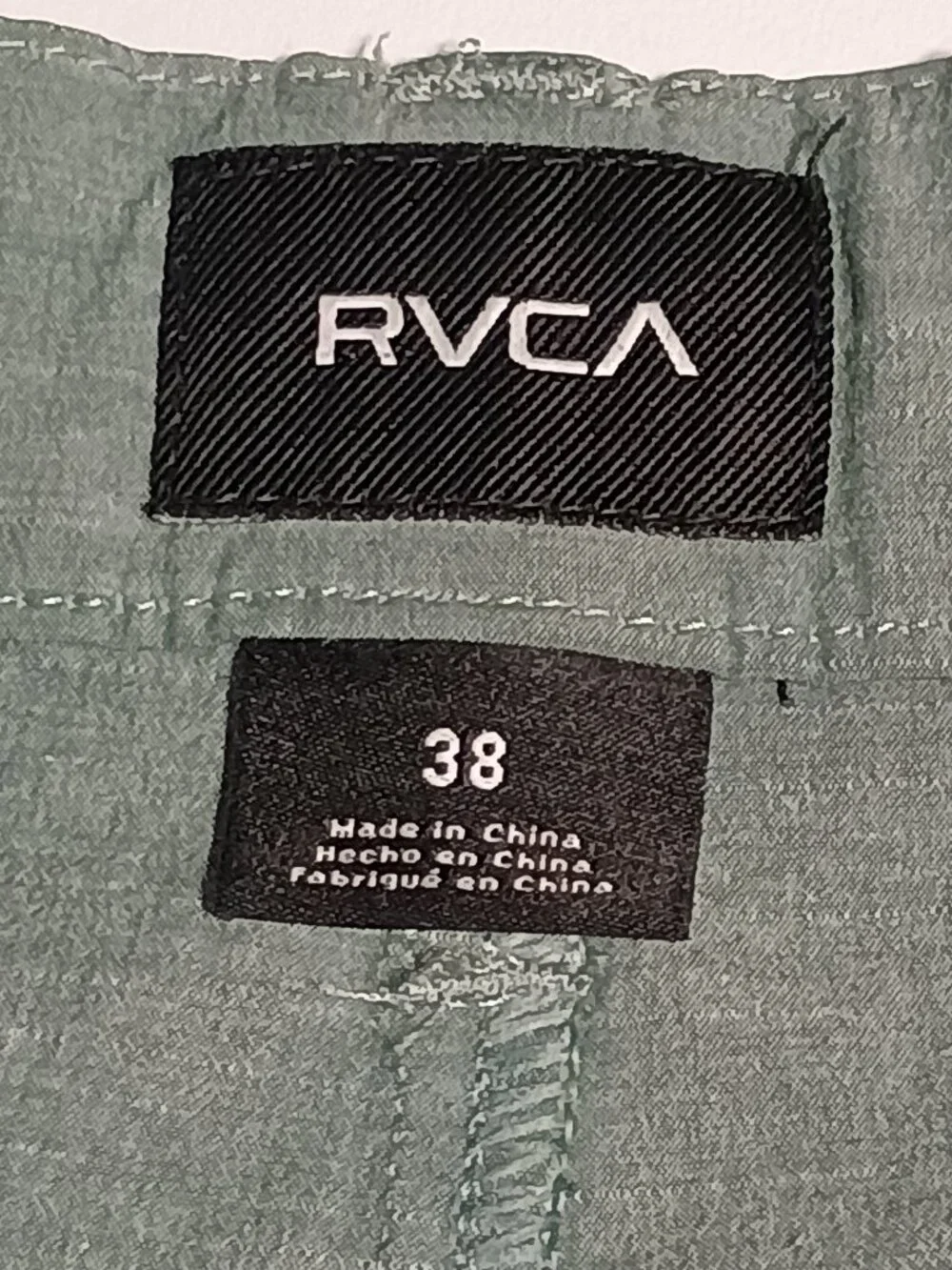 RVCA Sage Green Casual Chino Shorts Men’s Size 38